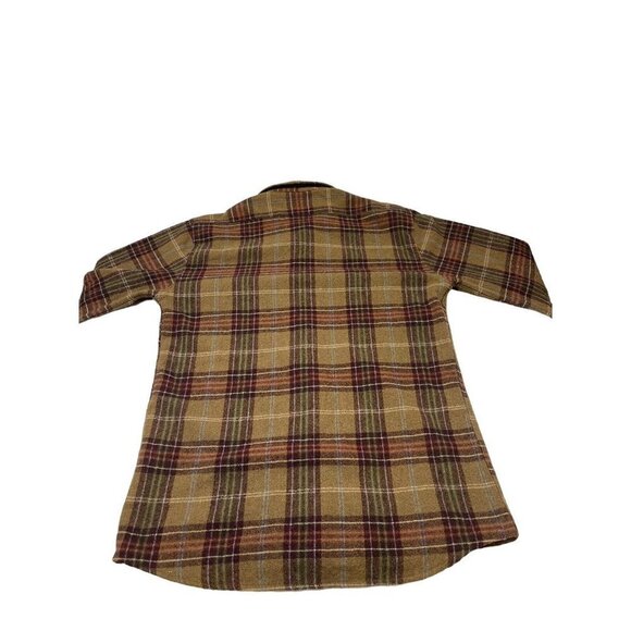 Levis Sutter Creek Shirt Mens M Brown Plaid Button Up Long Sleeve Wool Blend - Picture 2 of 7